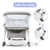 artwawa Bassinet for Baby Travel Crib Portable Bed Cot Foldable with Mattress Storage Bag